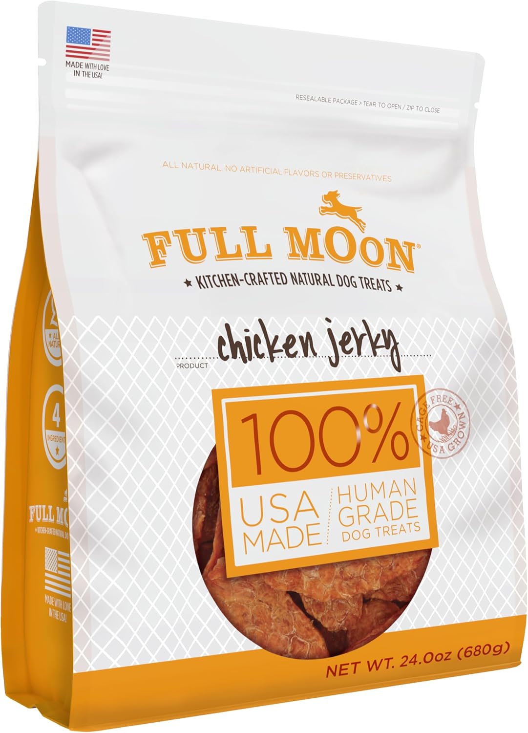 Chicken Jerky Healthy All Natural Dog Treats Human Grade Made in USA Grain Free, 1.5 Pound (Pack of 1)